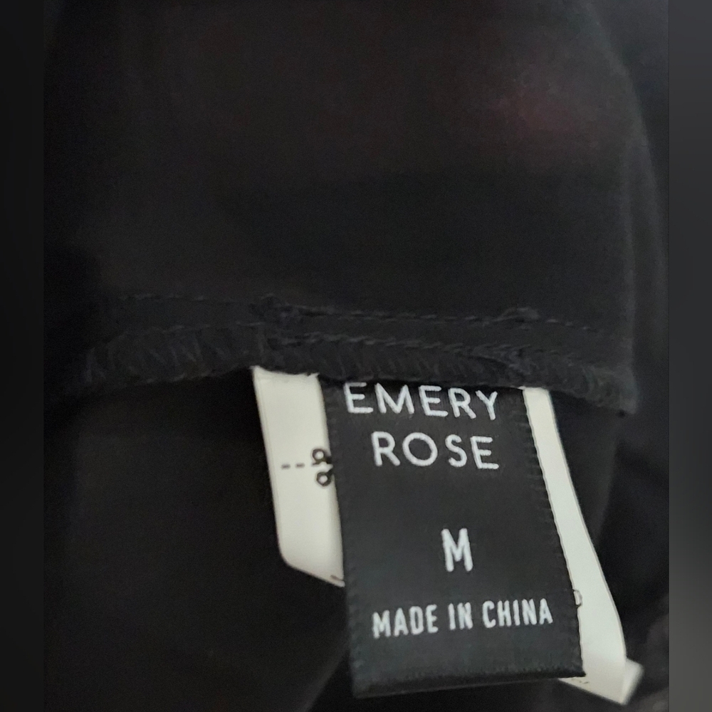 Emery Rose Shear Black Kimono/Bathing Suit Cover. Size: M - Picture 3 of 4
